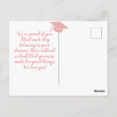 お祝いのメッセージ入り卒業写真台本 ポストカード (裏面)