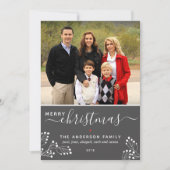 お祝いのメリークリスマスの休日の写真カード シーズンカード (正面)