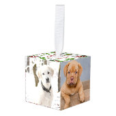 お祝いのメリークリスマス キューブオーナメント (正面アングル)