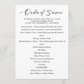 お祝いのモダン写真葬儀記念 プログラム (裏面)