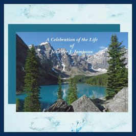 お祝いのライフアナウンスマウンテンズレイク 招待状