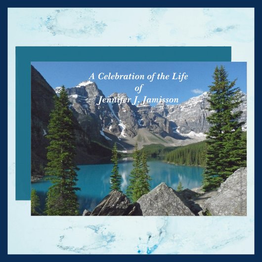 お祝いのライフアナウンスマウンテンズレイク 招待状