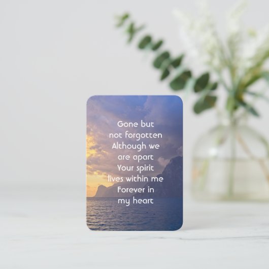 お祝いのライフキープサクシースカイクラウドアイランド 名刺 (スタンド正面)