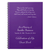 お祝いのライフゲストブックあなたの色を選択 ノートブック (正面)