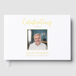 お祝いのライフシンプルフォト金箔葬儀 ゲストブック