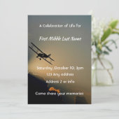 お祝いのライフフォトパイロット機飛んでいる 招待状 (スタンド正面)