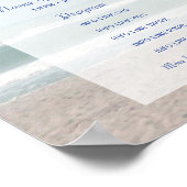 お祝いのライフプログラムビーチと写真 ポスター (角)