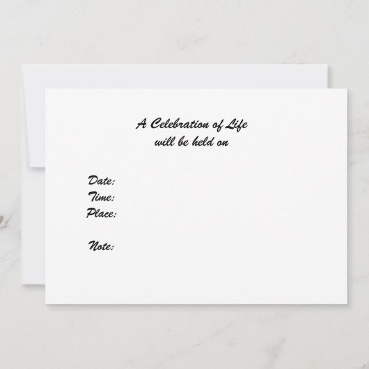 お祝いのライフマウンテンワイルドフラワーの風景 招待状 (裏面)