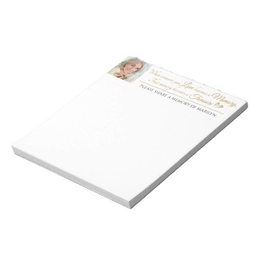 お祝いのライフ共有Aメモリーフォト引用文 ノートパッド (回転)