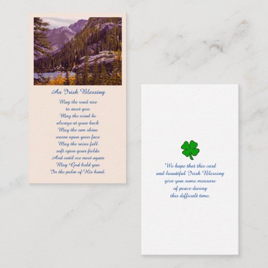 お祝いのライフ写真記憶カード 名刺 (正面/裏面)