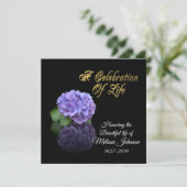 お祝いのライフ招待状アジサイ 招待状 (スタンド正面)
