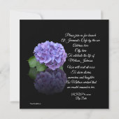 お祝いのライフ招待状アジサイ 招待状 (裏面)