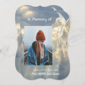 お祝いのライフ招待状エンジェルスカイクラウド 招待状 (正面/裏面)