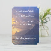 お祝いのライフ招待状シースカイクラウドアイランド 招待状 (スタンド正面)