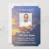 お祝いのライフ招待状シースカイクラウドアイランド 招待状 (裏面)