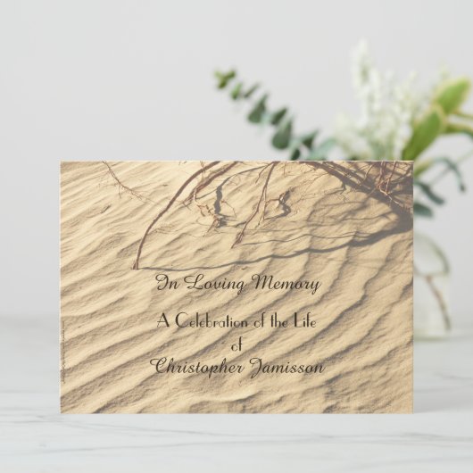 お祝いのライフ招待状デザートサンズ 招待状 (スタンド正面)