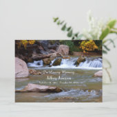 お祝いのライフ招待状リトルウォーターフォール 招待状 (スタンド正面)