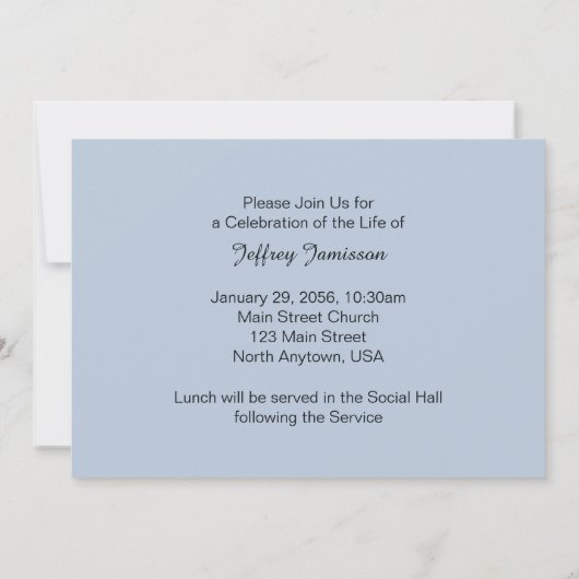 お祝いのライフ招待状リトルウォーターフォール 招待状 (裏面)