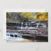 お祝いのライフ招待状地下鉄の滝 招待状 (正面)