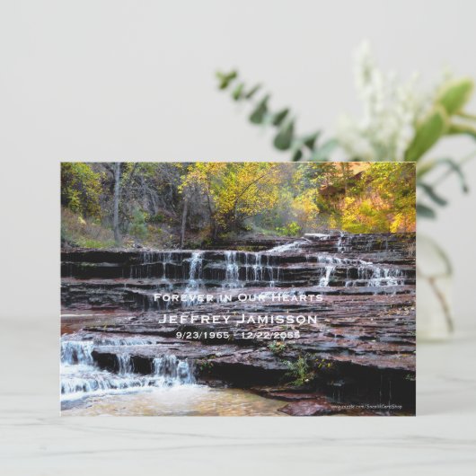 お祝いのライフ招待状地下鉄の滝 招待状 (スタンド正面)