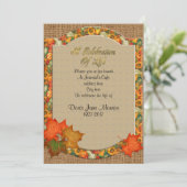 お祝いのライフ招待状秋テーマ 招待状 (スタンド正面)