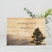 お祝いのライフ招待状、薄茶色の石 招待状 (スタンド正面)