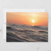 お祝いのライフ海湖サンセット写真 招待状 (裏面)