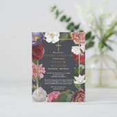 お祝いのライフ金ゴールドクロスバラフローラ写真 案内ポストカード (スタンド正面)