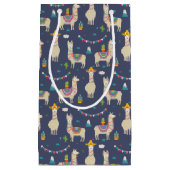 お祝いのラマパターン スモールペーパーバッグ (正面)