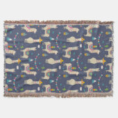 お祝いのラマパターン スローブランケット (正面)