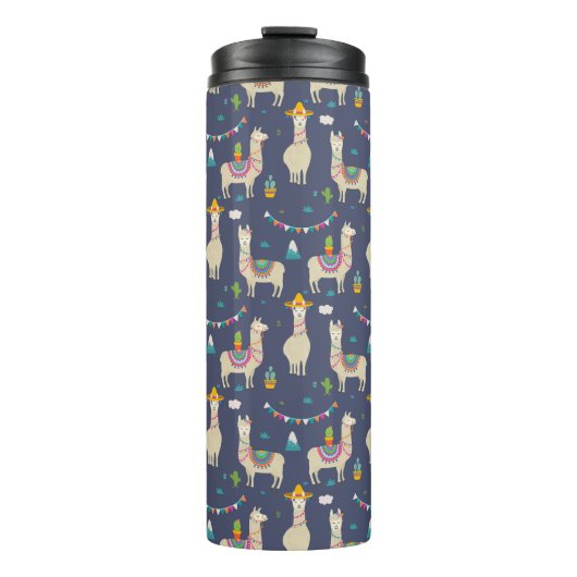 お祝いのラマパターン タンブラー (正面)