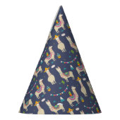 お祝いのラマパターン パーティーハット (左)