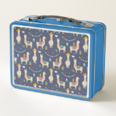 お祝いのラマパターン メタルランチボックス (裏面)