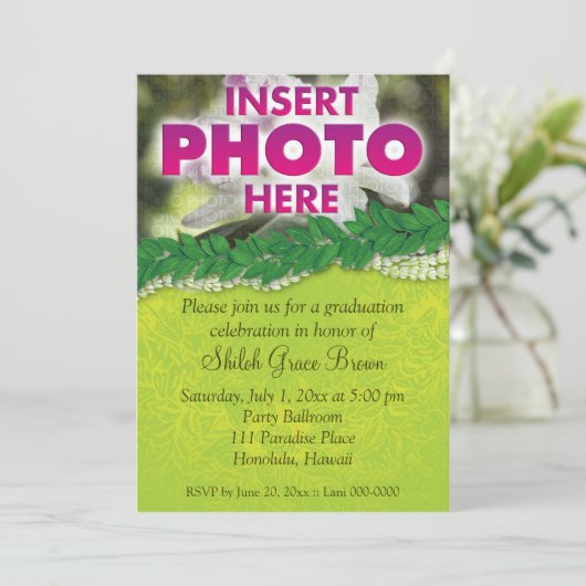 お祝いのレイ 招待状 (スタンド正面)