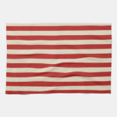 お祝いのレトロのヴィンテージの縦のポップコーンは縞で飾ります キッチンタオル (横)