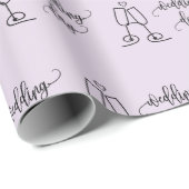 お祝いのワインボトル包装紙 ウェディングデー ギフト 連続柄 ラッピングペーパー (ロールコーナー)