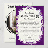 お祝いの万華鏡のように千変万化するパターン：熟した梅 招待状 (正面/裏面)