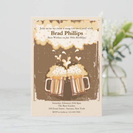 お祝いの乾杯 招待状 (スタンド正面)