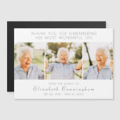 お祝いの人生のモダンサンキューカード (正面/裏面)