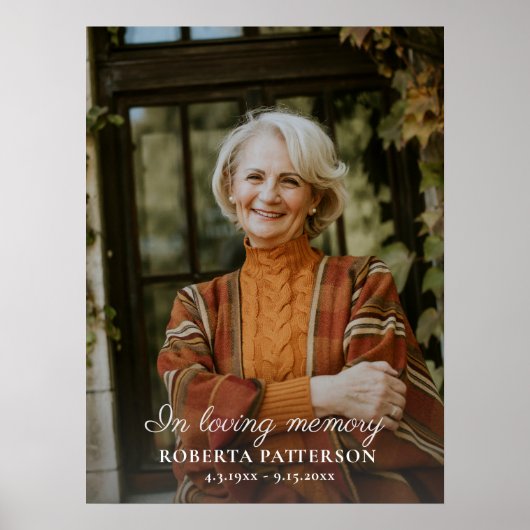 お祝いの人生の大きな写真ダウンロード葬儀 ポスター (正面)
