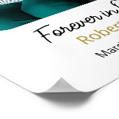 お祝いの人生の大きな写真ダウンロード葬儀 ポスター (角)