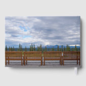 お祝いの人生の空きベンチ風光明媚なメモリアル ゲストブック (裏面)