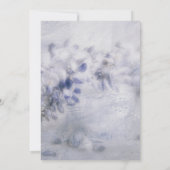 お祝いの人生の葬儀ほこりっぽい紫のフローラ 招待状 (裏面)