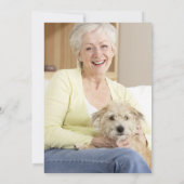 お祝いの人生の葬儀フォトピンクのフローラ 招待状 (裏面)