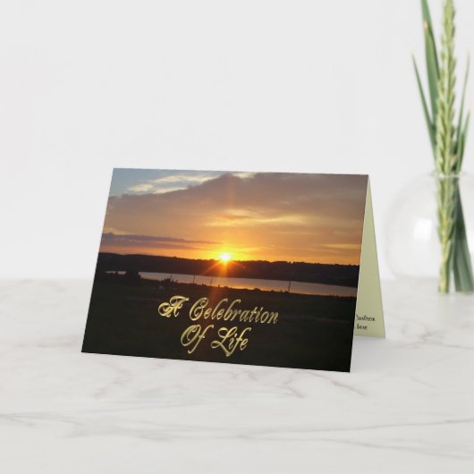 お祝いの人生の記念招待状サンライズ 招待状 (正面)