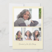 お祝いの人生4 Photo Yellow Rose葬儀 招待状 (裏面)