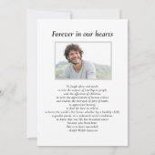 お祝いの人生、空の雲の虹の葬儀 招待状 (裏面)