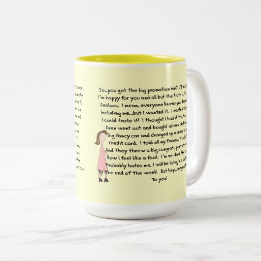 お祝いの仕事のプロモーションのギフト(女性) ツートーンマグカップ (正面右)