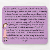 お祝いの仕事のプロモーションのギフト(女性) マウスパッド (正面)