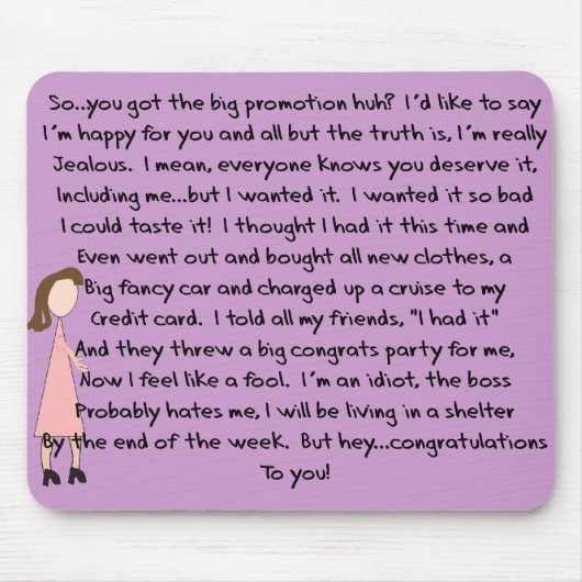 お祝いの仕事のプロモーションのギフト(女性) マウスパッド (正面)